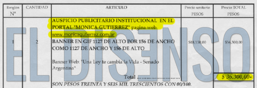 Pauta del Senado a cargo de Michetti para Mónica Gutiérrez - El Disenso