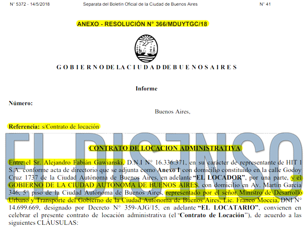 Contrato del GCBA con el marido de Mónica Gutiérrez - El Disenso