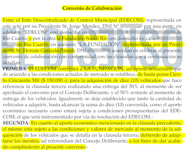 Convenio Fundación vehículos para Cartoneros - El Disenso