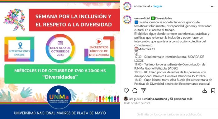 UNMA - Género y Diversidad - El Disenso