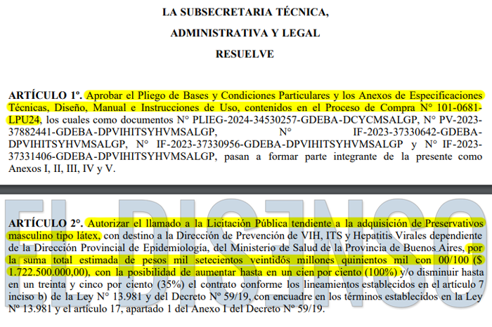 Autorización compra 10 millones de preservativos para 2024 - El Disenso