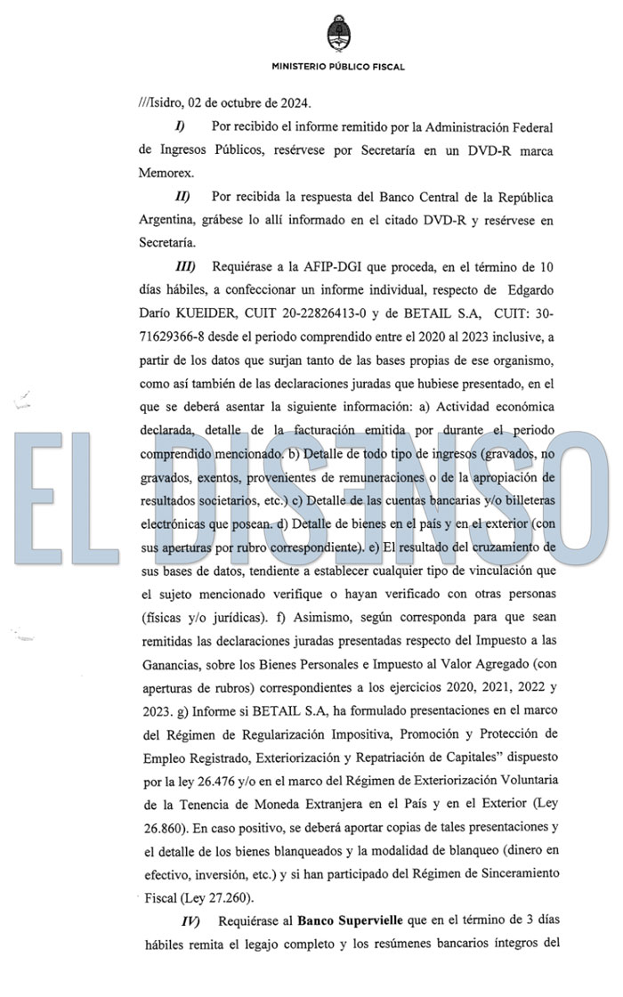 Arroyo Salgado investiga al Senador Kueider - El Disenso