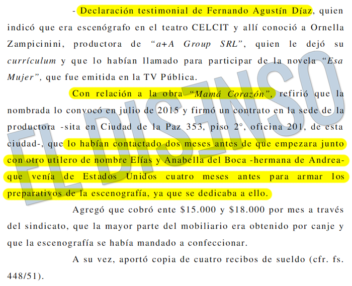 Deckaración Testimonial Fernando Agustín Díaz