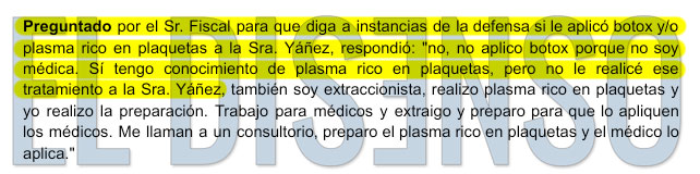 Aguirre asegura no haberle realizado Plasma a Yañez - El Disenso