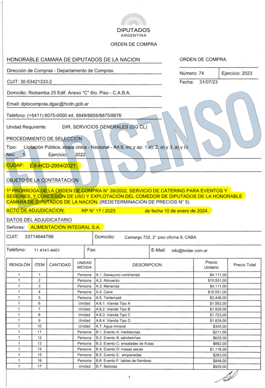 OC 74 23 del 1/1/24 - P1 - El Disenso