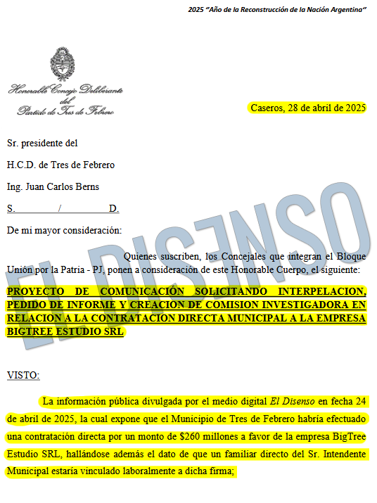 Solicitan interpelacion al intendente Valenzuela - El Disenso
