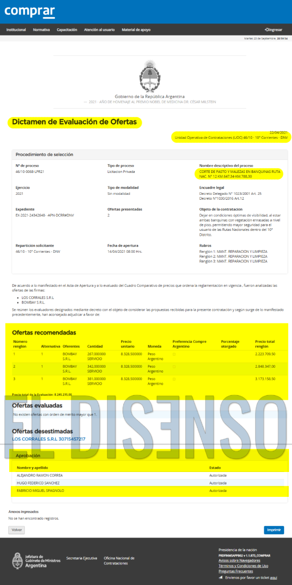 Spagnuolo evalúa y aprueba a la empresa familiar - El Disenso