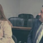 Iara Guinsel y Edgardo Kueider durante una de las audiencias del juicio en Paraguay