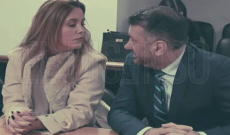 Edgardo Kueider e Iara Guinsel durante el juicio por tentativa de contrabando en Paraguay