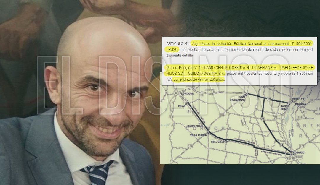 Denuncia penal presentada contra Franco Mogetta por la concesión vial del Tramo Centro.