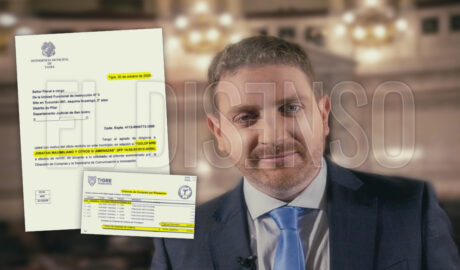 Foto de Jonatan Viale junto al oficio y los documentos oficiales del Municipio de Tigre que confirman el pago de pauta millonaria a Polonia Producciones en 2026.